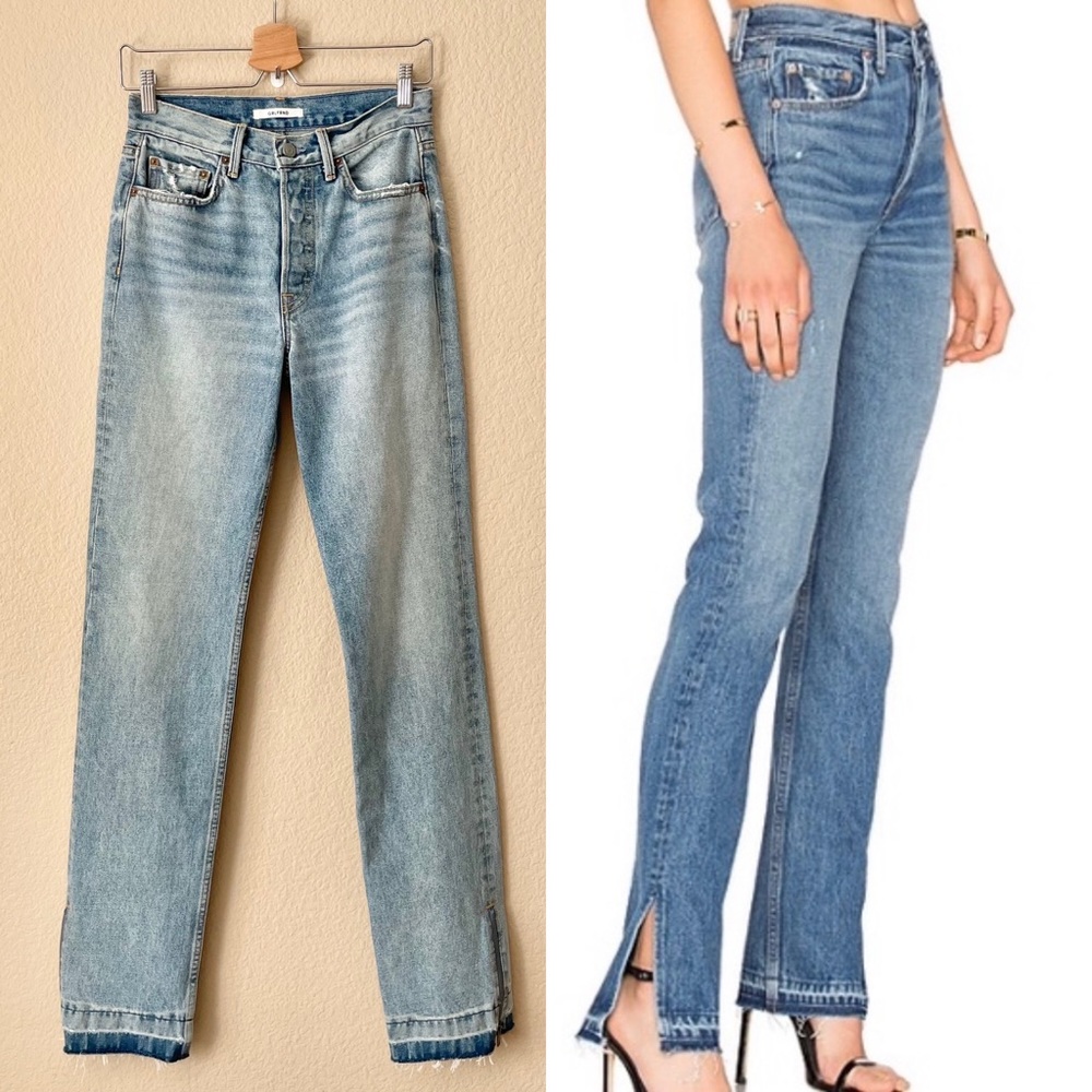 NEW GRLFRND The Natalia High Rise Skinny Split Hem